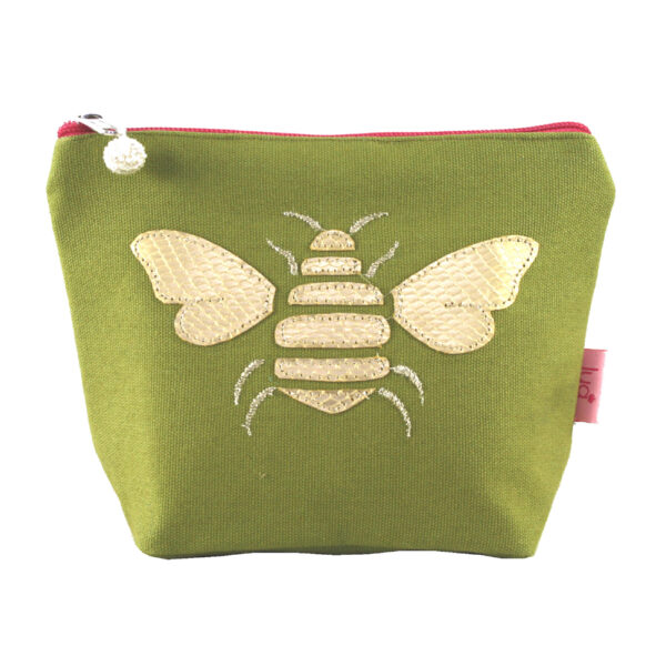 Gold Bee Cosmetic Purse - Olive
