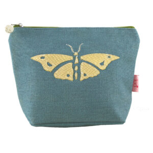 Gold Butterfly Cosmetic Purse - Teal - 3 Variations