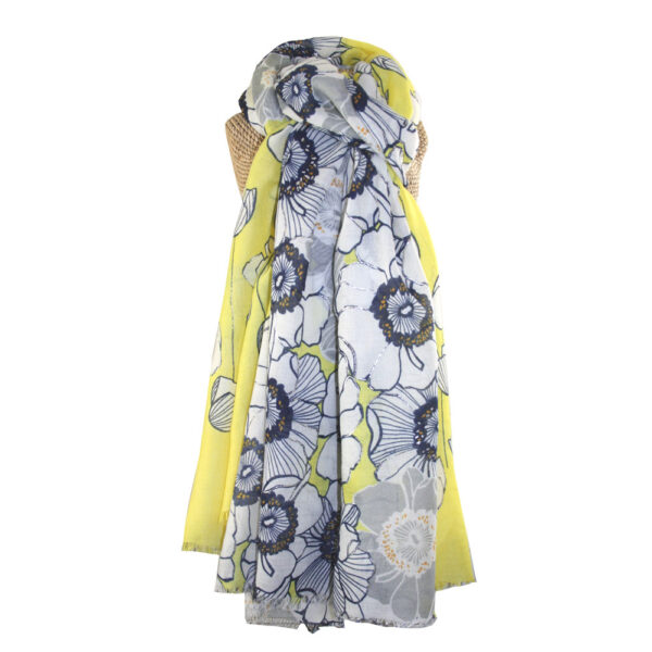 Silver Poppies Scarf