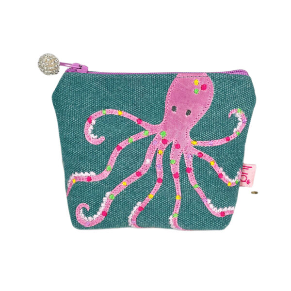 Octopus Mini Purse - Teal - Image 2