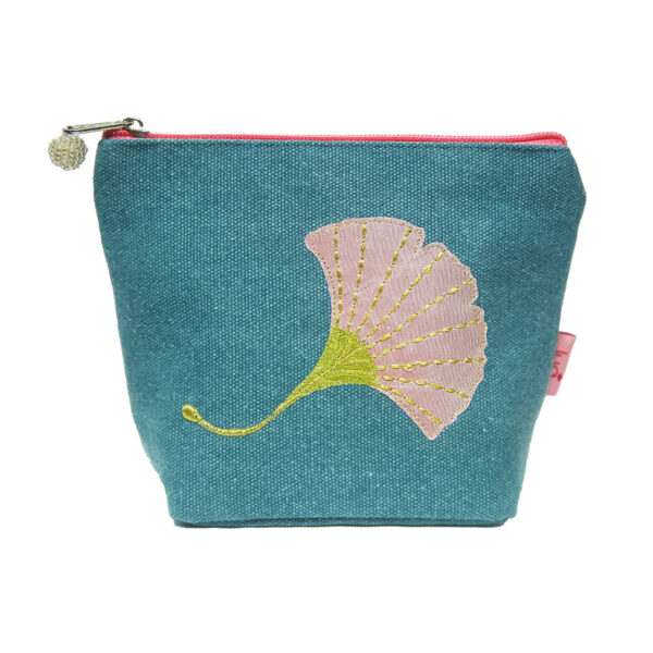 Gingko Small Cosmetic Purse - Teal