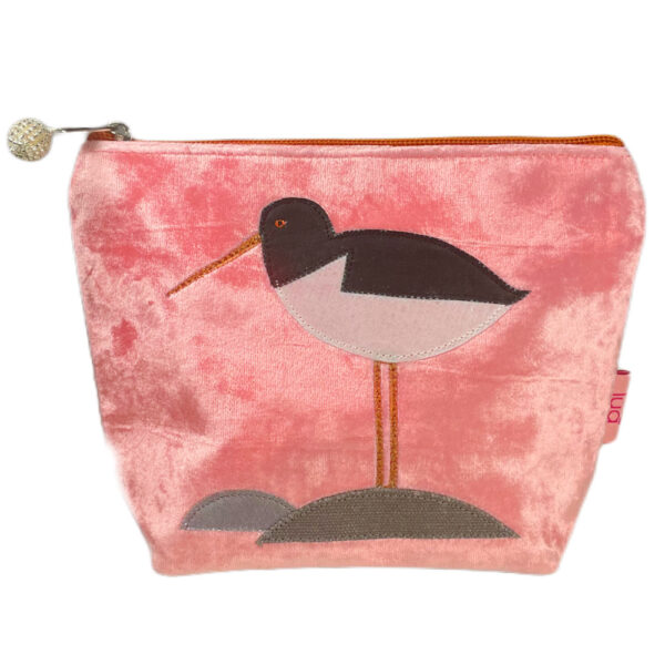 Oystercatcher Cosmetic Purse - Velvet - Pink