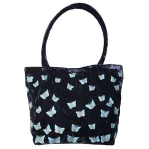 Velvet Butterfly Bag - Navy