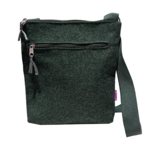 Messenger Bag - Dark Green Herringbone