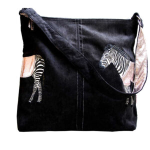 Zebra Shoulder Bag - Black