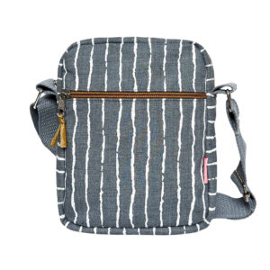 Cross Body Bag - Wide Grey Stripe