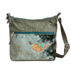 Pheasant Messenger Bag - Velvet/Herringbone