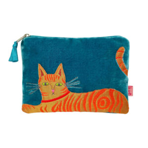 Cat Purse - Teal/Ginger