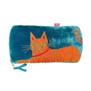 Cat Glasses Purse - Teal/Ginger
