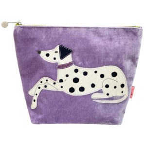 Velvet Dalmatian Cosmetic Bag - Lavender