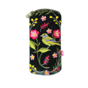 Greenfinch and Flower Glasses Purse