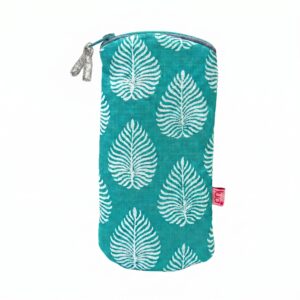 Aqua Leaf Glasses Purse