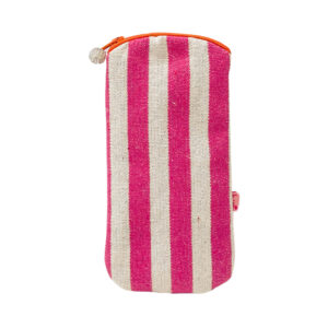 Pink Stripe Glasses Purse