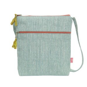 Cross Body Purse - Grey Stripe