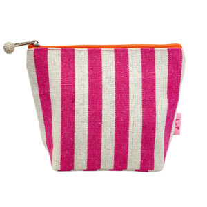 Small Cosmetic Bag - Seaside Stripe - Pink