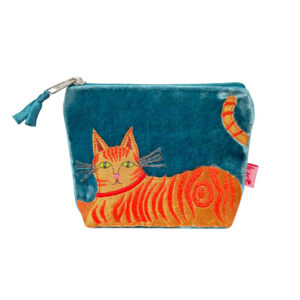 Cat Mini Purse - Teal/Ginger