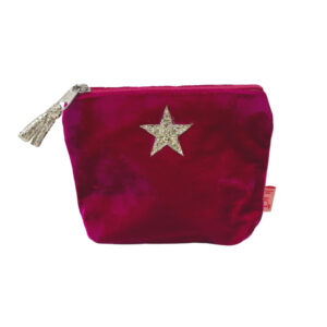 Velvet Star Mini Purse - Fuchsia