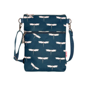 Tall Cross Body Bag - Blue Dragonfly