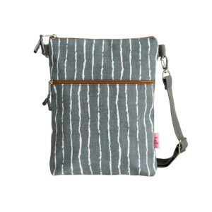 Tall Cross Body Bag - Grey Stripe