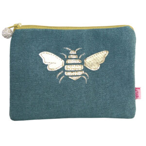 Gold Bee Purse - Teal