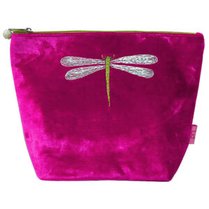Dragonfly Cosmetic Bag - Hot Pink