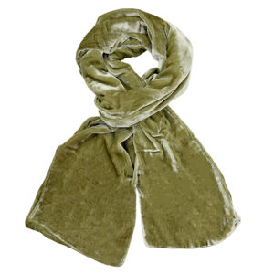 Silk Velvet Scarf - Fennel