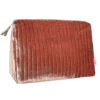 Large Velvet Cosmetic Purse- Tawny