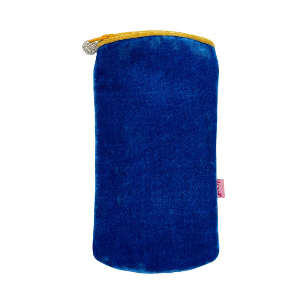 Velvet Glasses Purse - Blue