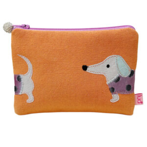 Sausage Dog Wrap-Around Purse - Orange/mauve