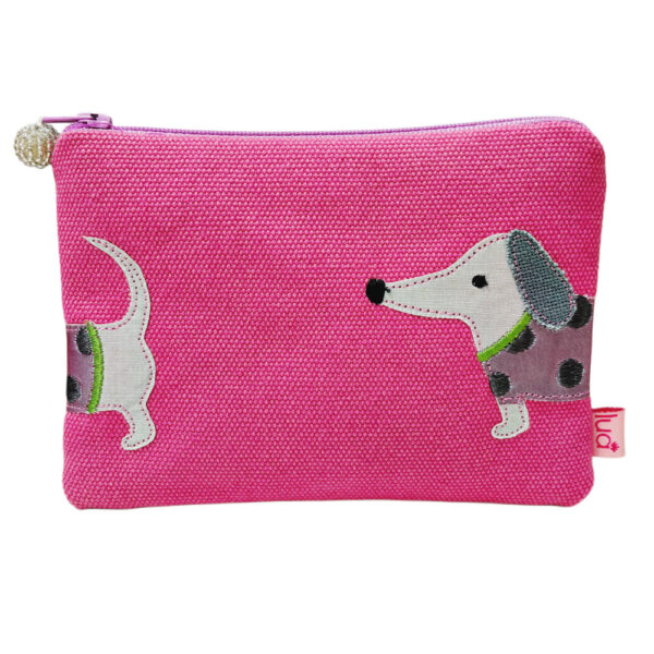 Sausage Dog Wrap-Around Purse - Pink/mauve