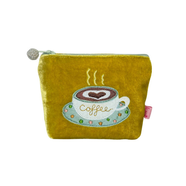 Velvet Coffee Mini Purse - Mustard