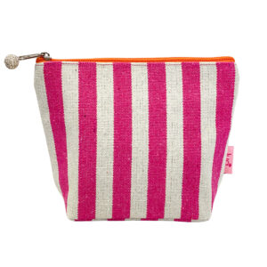 Small Cosmetic Purse - Seaside Stripe - Pink