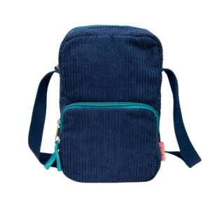 Corduroy Cross Body Bag - Navy