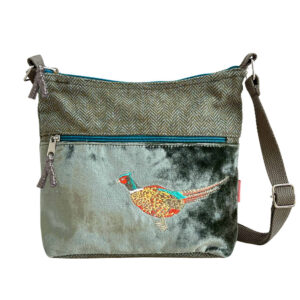 Pheasant Messenger Bag - Velvet/Herringbone