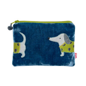Sausage Dog Purse - Velvet - Teal
