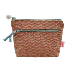 2 Zip Purse - Sand Herringbone