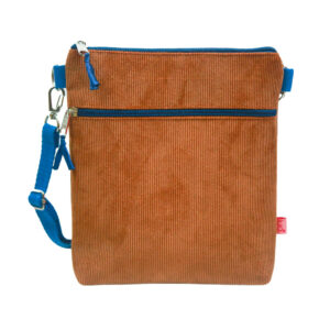 Corduroy Cross Body Purse - Brown