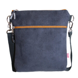 Corduroy Cross Body Purse - Grey