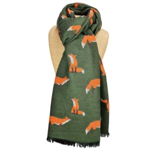 Foxes Scarf - Olive