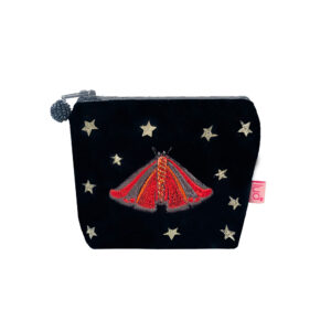 Moth and Stars Mini Purse - Black