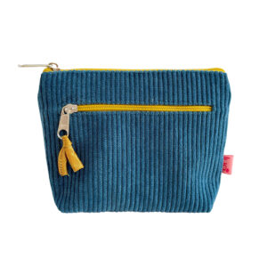 2 Zip Purse - Teal Corduroy