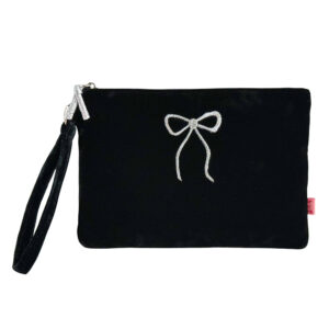 Silver Bow Purse - Black