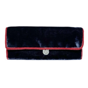Velvet Jewellery Roll - Navy