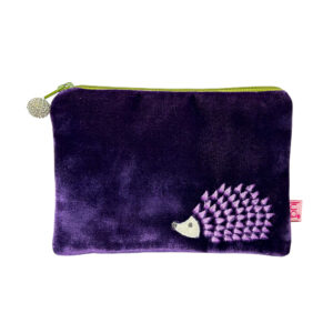 Velvet Hedgehog Purse - Purple