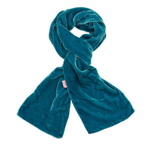 Silk Velvet Scarf - Teal