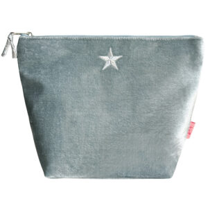 Silver Star Cosmetic Bag - Blue