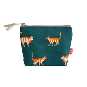 Mini Purse - Teal Cat