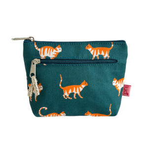 2 Zip Purse - Teal Cat
