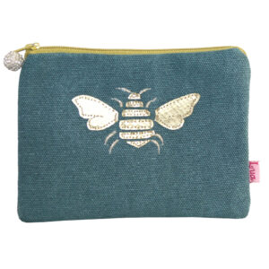 Gold Bee Purse - Teal