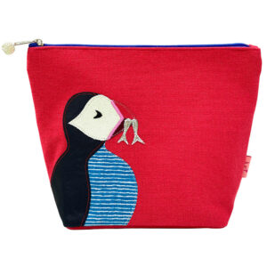 Puffin Cosmetic Bag - Coral